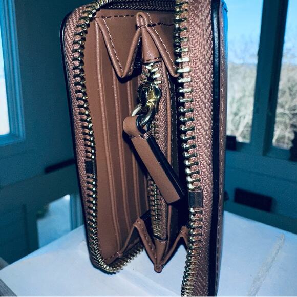 Zac Posen - Eartha Pearl Lady Zipped Small Leather Wallet - Camel - Picture 4 of 5